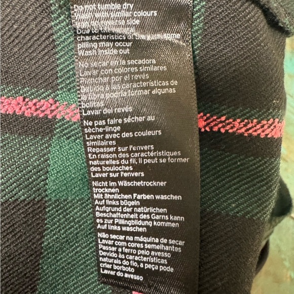 Topshop Plaid Check Paperbag Waist Belted Trouser Size 4 - Picture 11 of 13